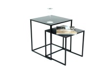 Beistelltisch >1034< in Schwarz, Metall - 40x40cm (BxH)