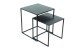 Beistelltisch >1034< in Schwarz, Metall - 40x40cm (BxH)