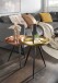Beistelltisch >1046< in Messing/Kupfer, Kupfer Messing Optik - 48x46cm (HxD)