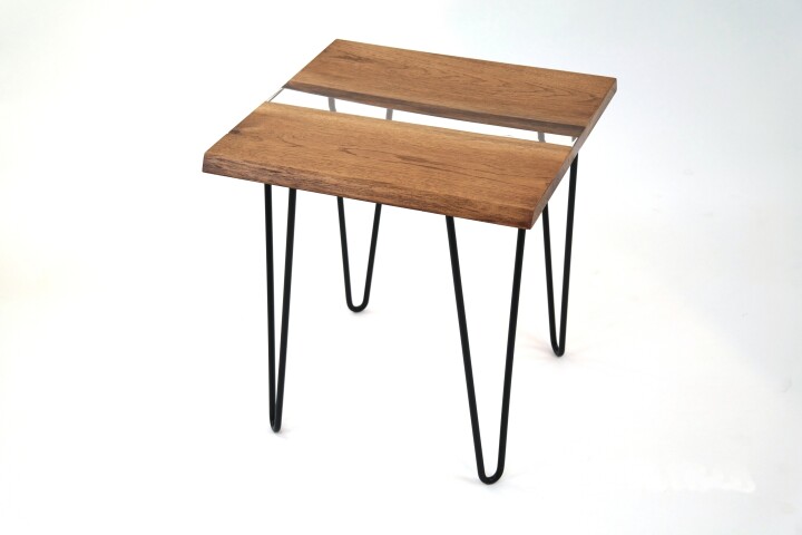 Beistelltisch >1066-00< in Eiche, Holz - 40x40cm (BxH)