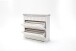 Schuhschrank >OPUS< in weiß/ withe sanded - 125x110x30 (BxHxT)