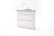 Schuhschrank >OPUS< in weiß/ withe sanded - 125x110x30 (BxHxT)