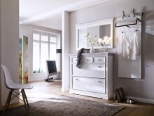 Garderobe >OPUS< in weiß/ withe sanded - 59x145x30 (BxHxT)