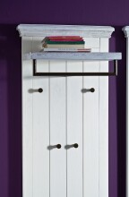 Garderobe >OPUS< in weiß/ withe sanded - 59x145x30 (BxHxT)