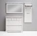 Garderobe >OPUS< in weiß/ withe sanded - 59x145x30 (BxHxT)
