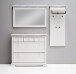Garderobe >OPUS< in weiß/ withe sanded - 59x145x30 (BxHxT)