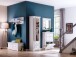 Garderobe >OPUS< in weiß/ withe sanded - 124x40x30 (BxHxT)