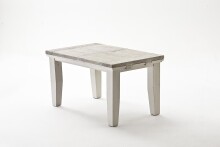 Esstisch >OPUS< in weiß/ withe sanded -...