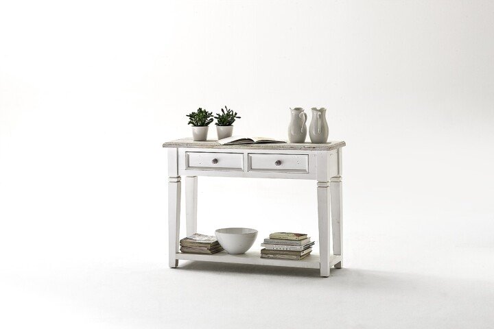 Anrichte >OPUS< in weiß, withe sanded - 121x87x40 (BxHxT)
