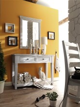 Anrichte >OPUS< in weiß, withe sanded - 121x87x40 (BxHxT)