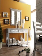 Anrichte >OPUS< in weiß, withe sanded - 121x87x40 (BxHxT)