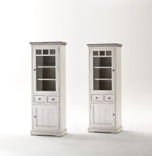 Vitrine >OPUS< in Kiefer weiß/ withe sanded,...