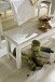 Sitzbank >OPUS< in Kiefer weiß/ withe sanded, Recycle - 140x49x35cm (BxHxT)