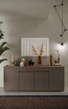 Sideboard >Fiola< in Bronzo / Mercure Holzstruktur...
