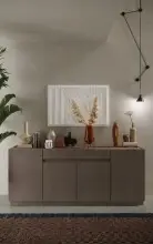 Sideboard >Fiola< in Bronzo / Mercure Holzstruktur...