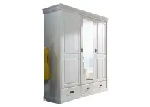 Kleiderschrank >SZ-0132< in weiß - 192x217x62...