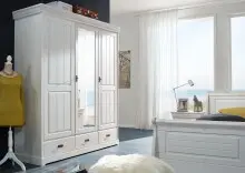 Kleiderschrank >SZ-0132< in weiß - 192x217x62...