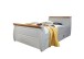 Bett >SZ-0132< in weiß - 107x99x223 (BxHxT)