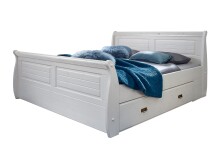 Bett >SZ-0132< in weiß - 187x99x223 (BxHxT)