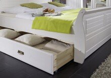 Bett >SZ-0132< in weiß - 187x99x223 (BxHxT)
