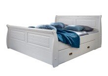 Bett >SZ-0132< in weiß - 187x99x223 (BxHxT)