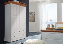 Wäscheschrank >SZ-0132< in weiß - 120x190x55 (BxHxT)