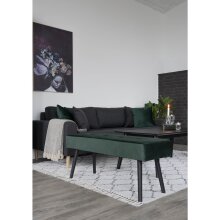 Sitzbank >Skiby< in Grün, Velour - 100x44x35cm (BxHxT)