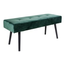 Sitzbank >Skiby< in Grün, Velour - 100x44x35cm (BxHxT)