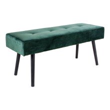 Sitzbank >Skiby< in Grün, Velour - 100x44x35cm (BxHxT)