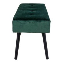 Sitzbank >Skiby< in Grün, Velour - 100x44x35cm (BxHxT)