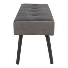 Sitzbank >Skiby< in Grau, Velour - 100x44x35cm (BxHxT)