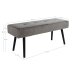 Sitzbank >Skiby< in Grau, Velour - 100x44x35cm (BxHxT)