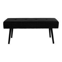 Sitzbank >Skiby< in Schwarz, Velour - 100x44x35cm...