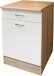 Unterschrank >Ailina< in Sonoma-Eiche / weiß, Holzwerkstoff - 50x90x60cm (BxHxT)