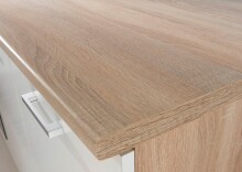 Unterschrank >Ailina< in Sonoma-Eiche / weiß, Holzwerkstoff - 100x90x60 (BxHxT)