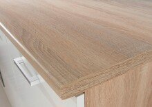 Unterschrank >Ailina< in Sonoma-Eiche / weiß, Holzwerkstoff - 100x90x60 (BxHxT)