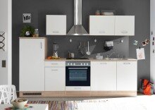 Unterschrank >Ailina< in Sonoma-Eiche / weiß, Holzwerkstoff - 60x90x60cm (BxHxT)