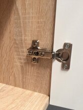 Spülenunterschrank >Ailina< in Sonoma-Eiche / weiß - 100x90x60 (BxHxT)