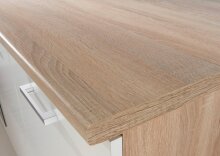Spülenunterschrank >Ailina< in Sonoma-Eiche / weiß - 100x90x60 (BxHxT)