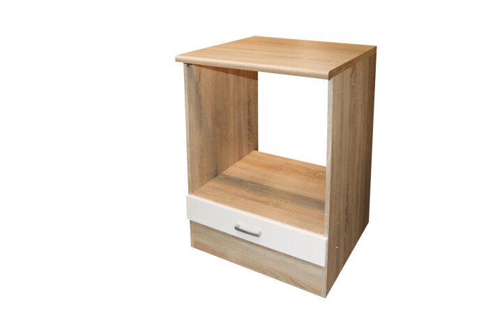 Herdumbauschrank >Ailina< in Sonoma-Eiche / weiß - 60x90x60 (BxHxT)