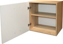 Hängeschrank >Ailina< in Sonoma-Eiche / weiß, Holzwerkstoff - 50x50x31cm (BxHxT)