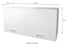 Hängeschrank >Ailina< in Sonoma-Eiche / weiß, Holzwerkstoff - 100x50x31 (BxHxT)