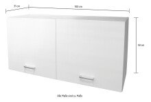 Hängeschrank >Ailina< in Sonoma-Eiche / weiß, Holzwerkstoff - 100x50x31 (BxHxT)