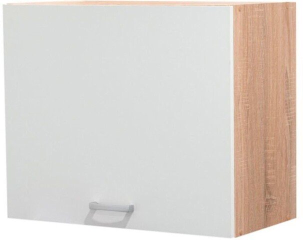 Hängeschrank >Ailina< in Sonoma-Eiche / weiß, Holzwerkstoff - 60x50x31cm (BxHxT)