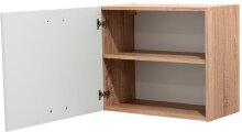 Hängeschrank >Ailina< in Sonoma-Eiche / weiß, Holzwerkstoff - 60x50x31cm (BxHxT)