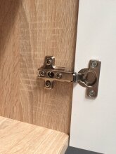 Hängeschrank >Ailina< in Sonoma-Eiche / weiß, Holzwerkstoff - 60x50x31cm (BxHxT)