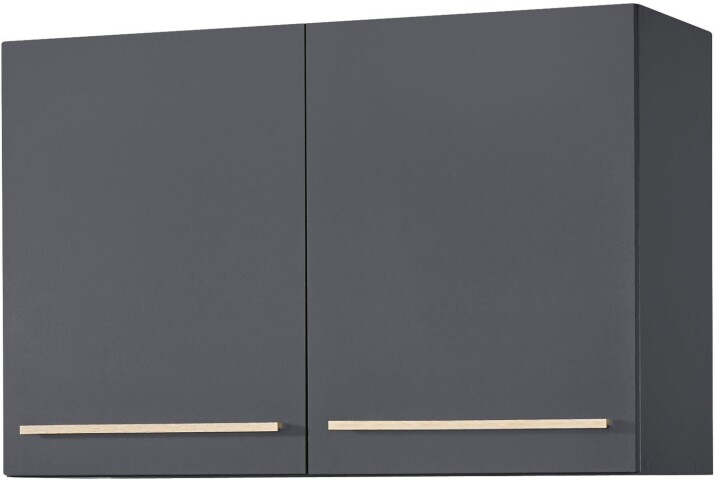 Hängeschrank >Benedicto< in anthrazit / Sonoma-Eiche - 100x65x33 (BxHxT)