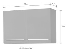 Hängeschrank >Benedicto< in anthrazit / Sonoma-Eiche - 100x65x33 (BxHxT)