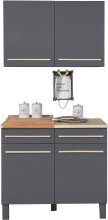 Hängeschrank >Benedicto< in anthrazit / Sonoma-Eiche - 100x65x33 (BxHxT)