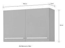 Hängeschrank >Benedicto< in anthrazit / Sonoma-Eiche - 100x65x33 (BxHxT)